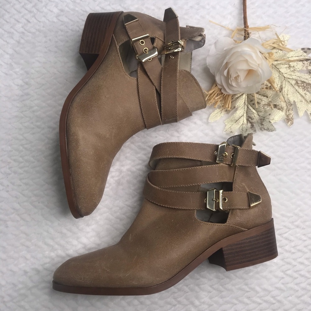 Seychelles Distressed Leather Bootie Tan Size 9.5 - Picture 1 of 8